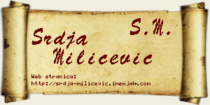 Srđa Milićević vizit kartica